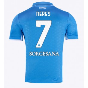 Billiga SSC Napoli David Neres #7 Hemmatröja 2024-25 Kortärmad